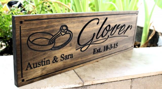 wedding photo - Family Sign...Wedding Sign-Marriage Sign-Custom sign-Personalized Wood Sign-Anniverary Gift-SW-12
