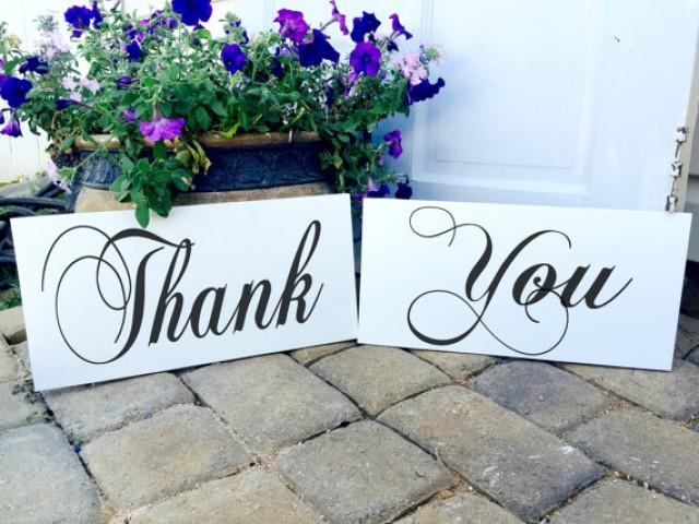 wedding photo - Wedding Thank You Signs, Thank You, Wedding Photos, Reception Signs, Thank You Wedding Signs, Custom, Bride and Groom signs, 8 X 16