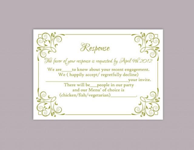 Wedding Rsvp Cards Template