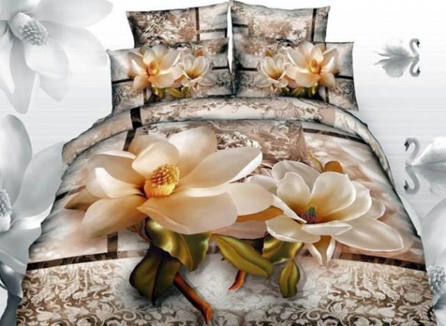 wedding photo - Best Selling Bright Magnolia with Paisley Flower Print 3D Duvet Cover Sets
