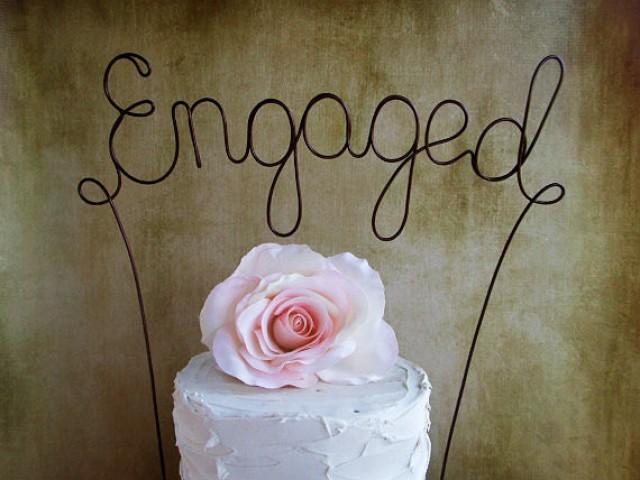 ENGAGED Cake Topper Banner ENGAGED Cake Topper Banner