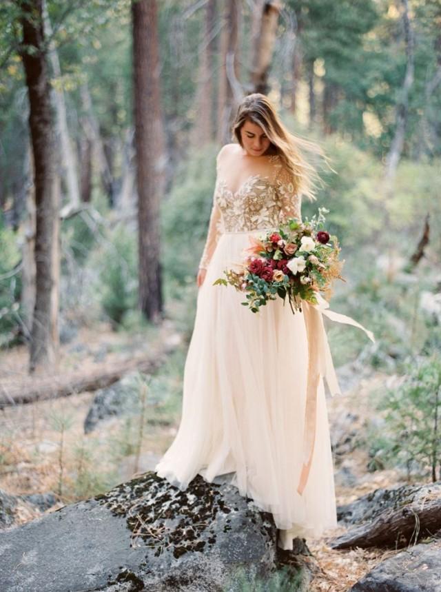 wedding photo - Autumn Bridal Session In Yosemite National Park