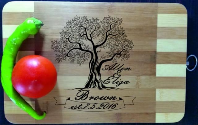 wedding photo - Personalized Cutting Board Engraved Custom, Wood Cutting Board, Wedding Gift, Housewarming Gift, Anniversary Gift, Valentines Day Gift