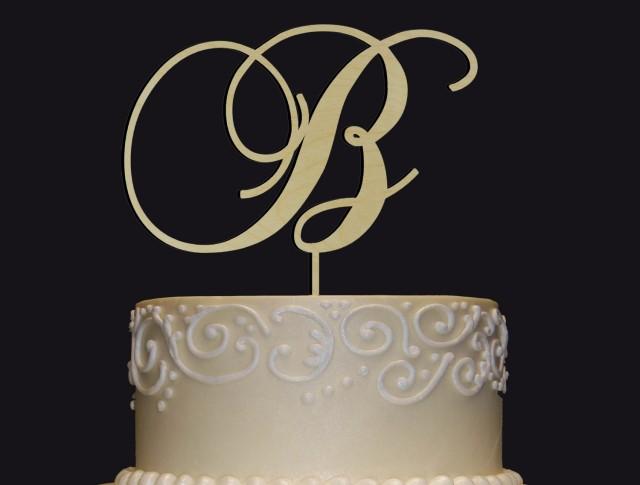 wedding photo - Rustic Wedding Cake Topper - Personalized Monogram Cake Topper - Keepsake Wedding Cake Topper