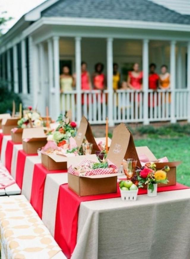 wedding photo - Cozy Reception Ideas in Picnic Theme