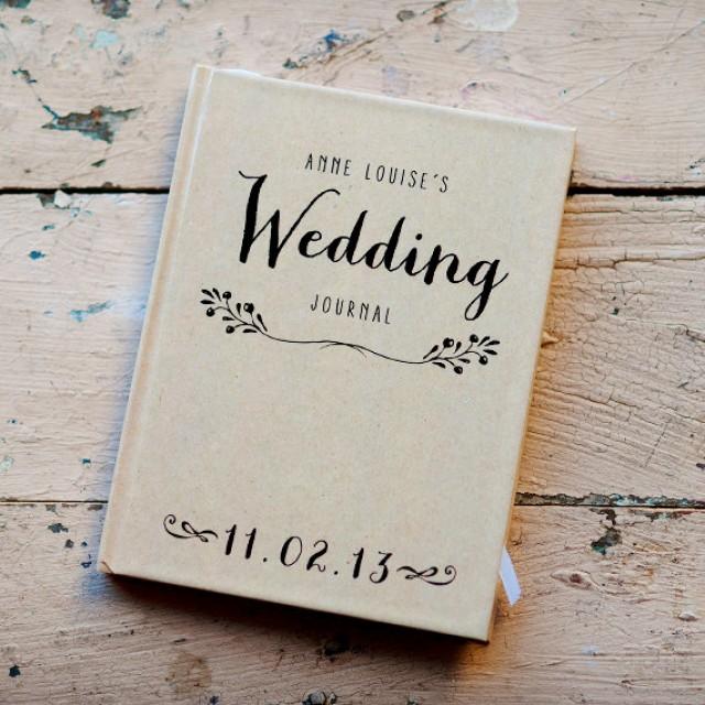 wedding photo - Wedding Journal, Notebook, Wedding Planner - Personalized, Customized, Wedding Date and names, custom design, bridal shower guest book