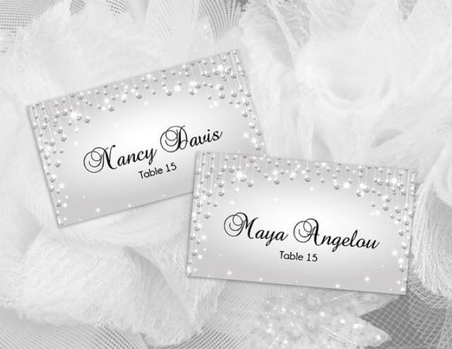 wedding photo - DIY Printable Wedding Place Name Card Template 