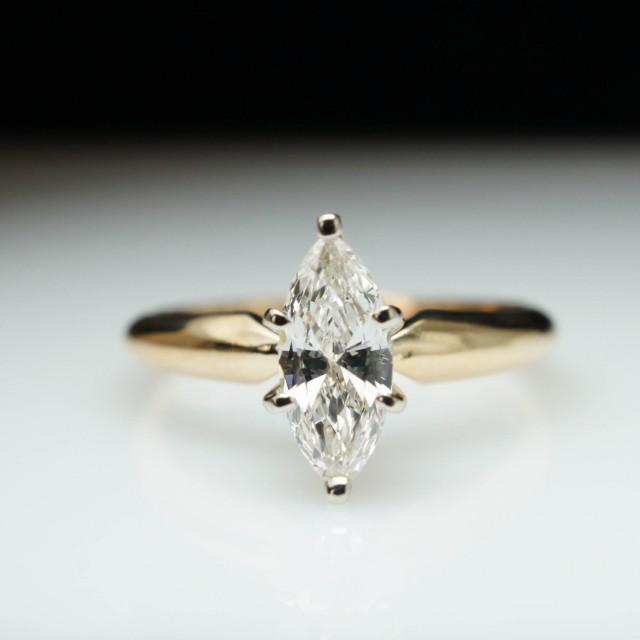 sale vintage solitaire 54ct marquise cut diamond engagement ring size 4 2431051 weddbook - Size 4 Wedding Rings sale vintage solitaire 54ct marquise cut diamond engagement ring size 4 2431051 weddbook - Size 4 Wedding Rings