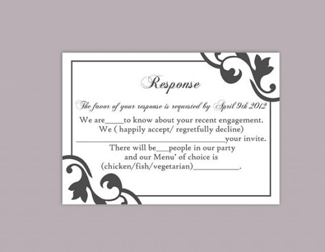 Wedding Rsvp Postcard Template Free