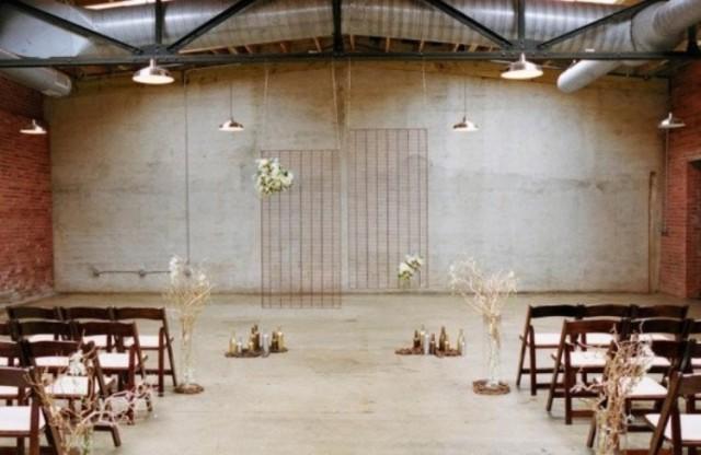 23 Industrial Wedding Ceremony Decor Ideas - Weddbook