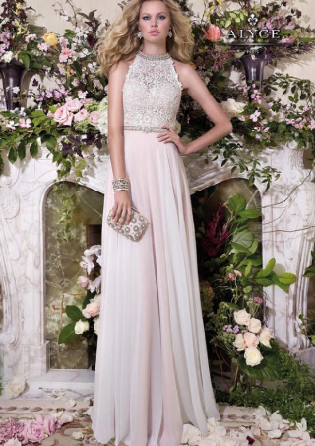 wedding photo - Buy Australia 2016 White A-line Scoop Neckline Beaded Lace Chiffon Floor Length Evening Dress/ Prom Dresses 6592 at AU$176.16 - Dress4Australia.com.au