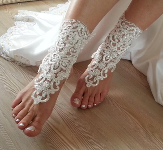 wedding photo - free shipping. anklet, Beach wedding barefoot sandals, Steampunk, Beach Pool, Sexy, Yoga, Anklet , Bellydance, wedding party, wedding show