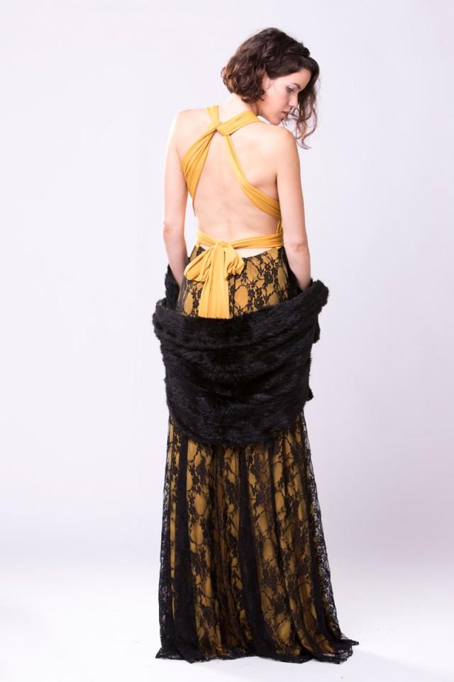 Great Gatsby Mustard Yellow Bridesmaid 