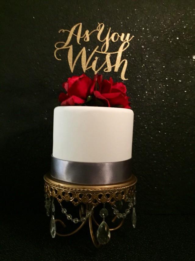 As You Wish- Cake Topper for Weddings