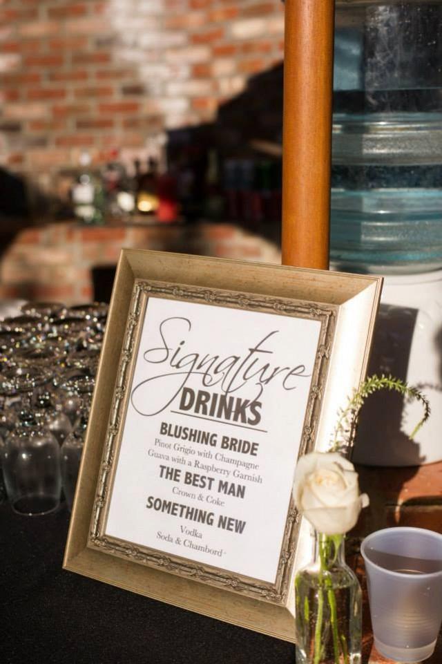 wedding photo - Wedding Signature Drink Sign