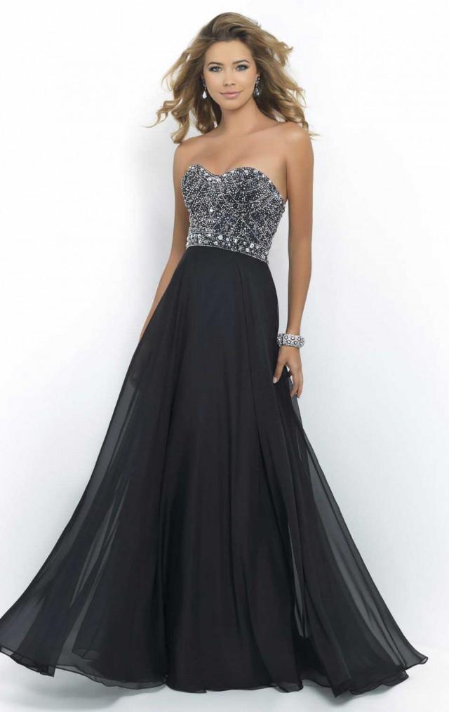 wedding photo - Embellished A-Line Strapless Long Beaded Prom Dress