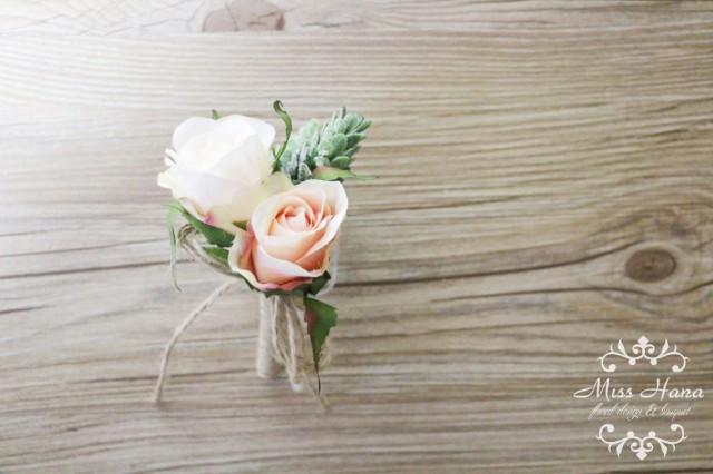 Rustic Boutonniere, Pinecone Boutonniere, Pink Rose Boutonniere, Rustic Buttonhole, Twine and Burlap Wedding, Groomsmen Flowers, Groom