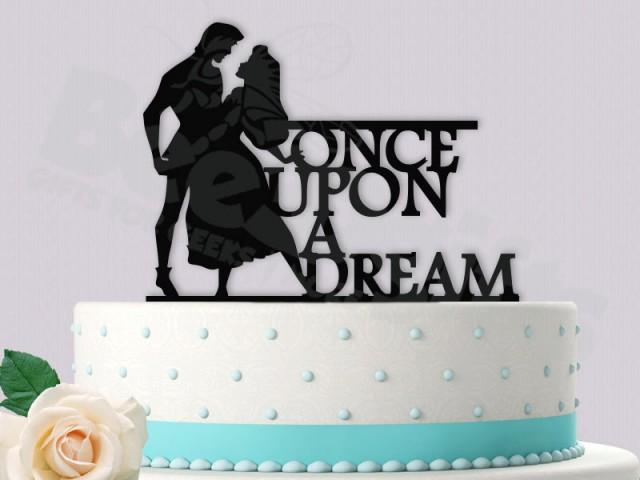 wedding photo - Disney Inspired Once Upon a Dream Sleeping Beauty Wedding Cake Topper