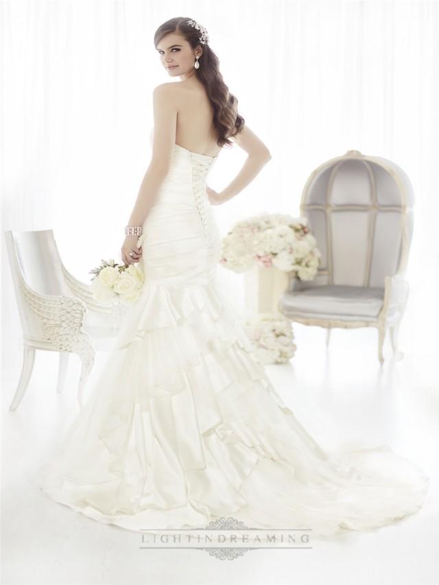 wedding photo - Fit and Flare Sweetheart Ruched Bodice Wedding Dresses - LightIndreaming.com