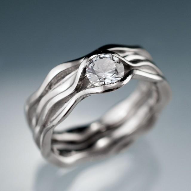 white sapphire bridal rings wave wedding ring bridal set sapphire engagement ring in palladium white gold rose gold or yellow gold 2441988 weddbook - White Sapphire Wedding Ring Sets white sapphire bridal rings wave wedding ring bridal set sapphire engagement ring in palladium white gold rose gold or yellow gold 2441988 weddbook - White Sapphire Wedding Ring Sets