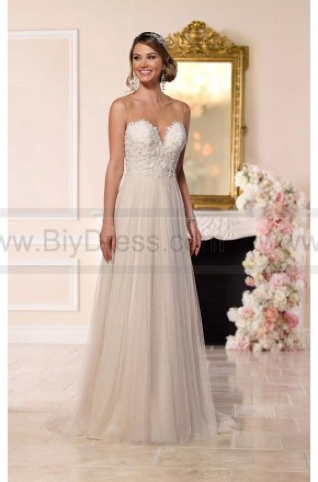 wedding photo - Stella York Beaded Lace French Tulle Wedding Dress Style 6215
