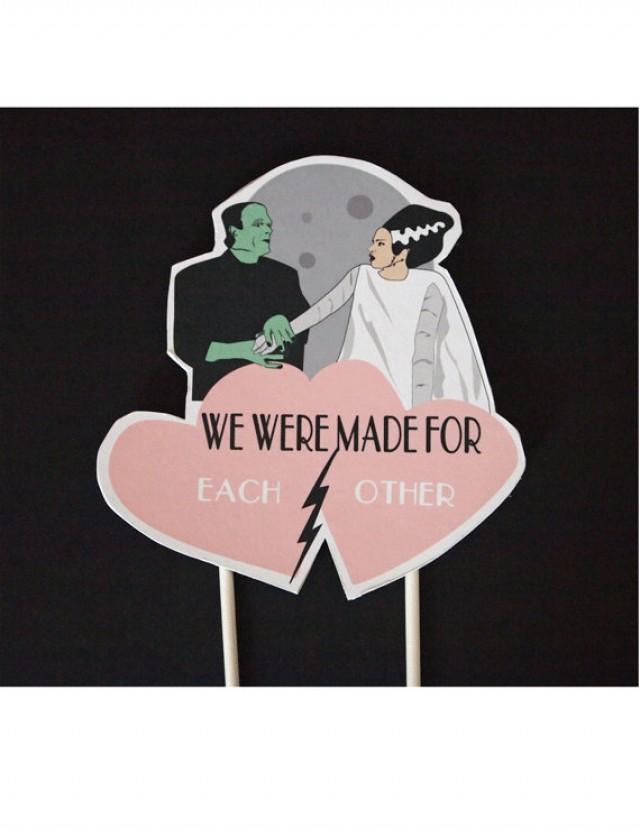 Wedding Cake Frankenstein Bride Of Frankenstein Topper Valentines Day