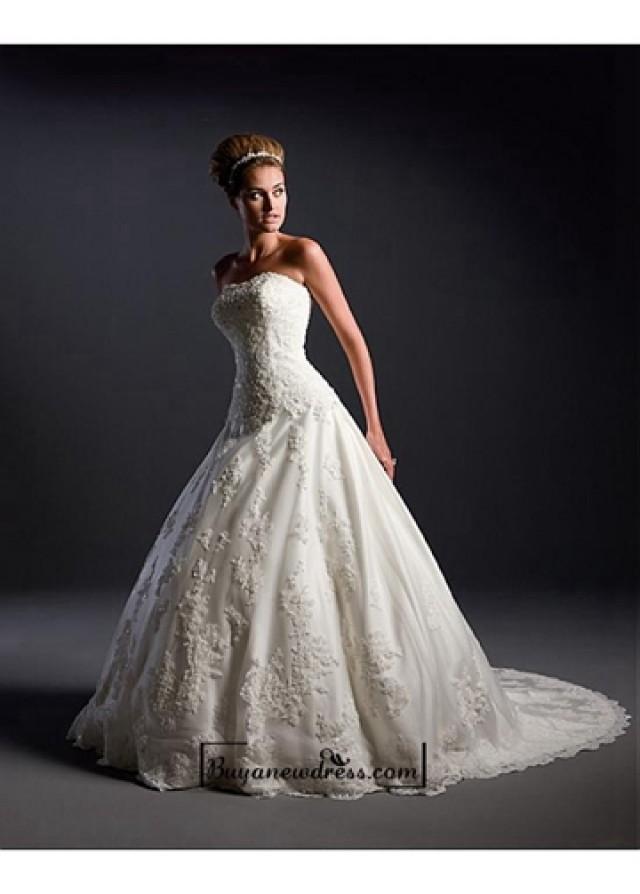 wedding photo - Beautiful Elegant Exquisite Satin A-line Wedding Dress In Great Handwork