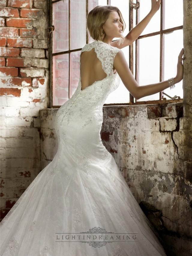 wedding photo - Stunning Straps Trumpet Lace Wedding Dresses with Keyhole Back - LightIndreaming.com
