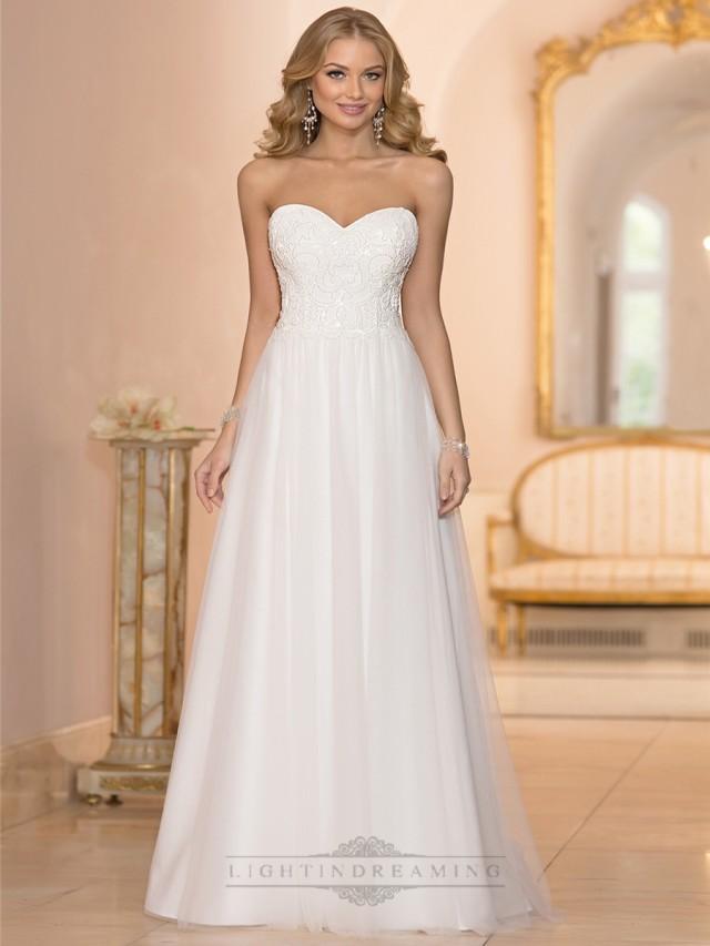 wedding photo - Sweetheart Crystal Beaded A-line Wedding Dresses - LightIndreaming.com