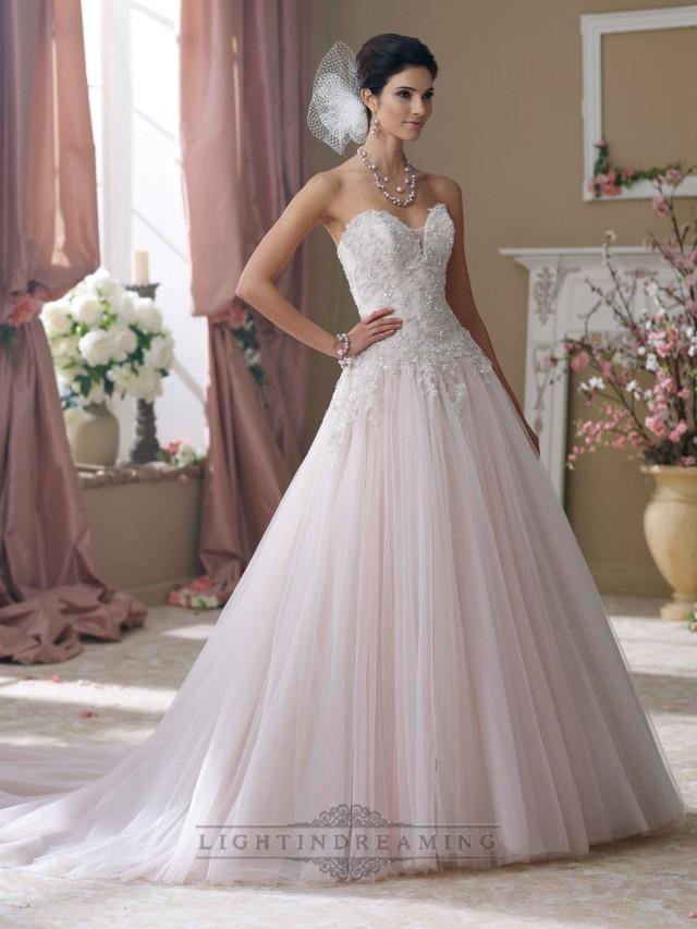 wedding photo - Strapless Hand-beaded Embroidered Sweetheart Ball Gown Wedding Dresses - LightIndreaming.com