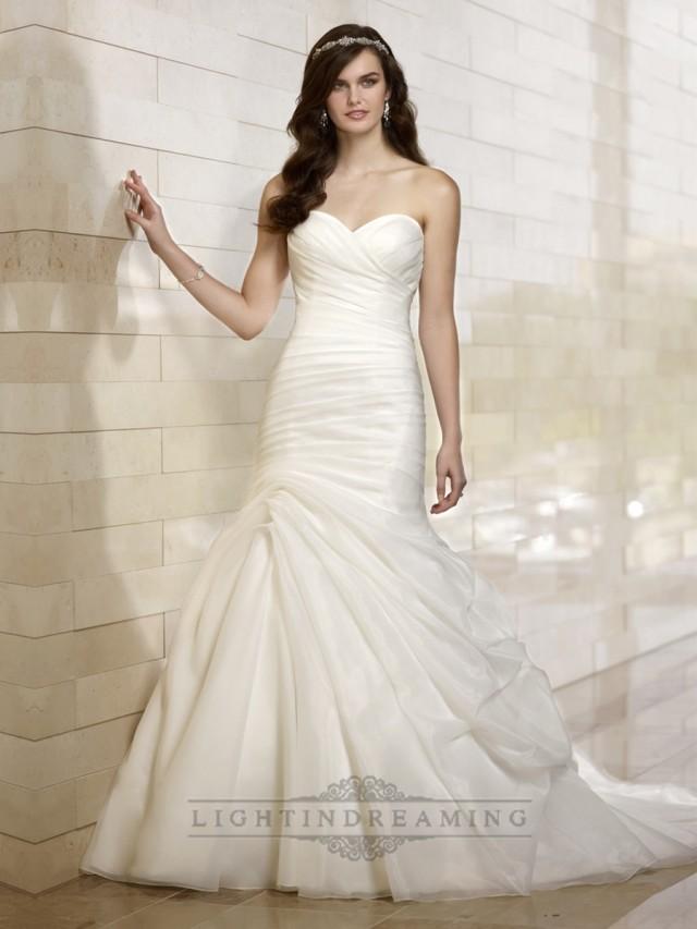 wedding photo - Stunning Organza Sweetheart Ruched Bodice Simple Wedding Dresses - LightIndreaming.com