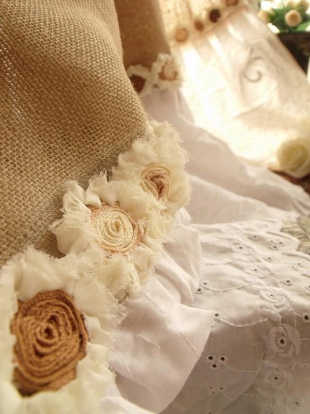 Custom Eyelet Lace Ruffles Vintage Hand Crochet Shabby