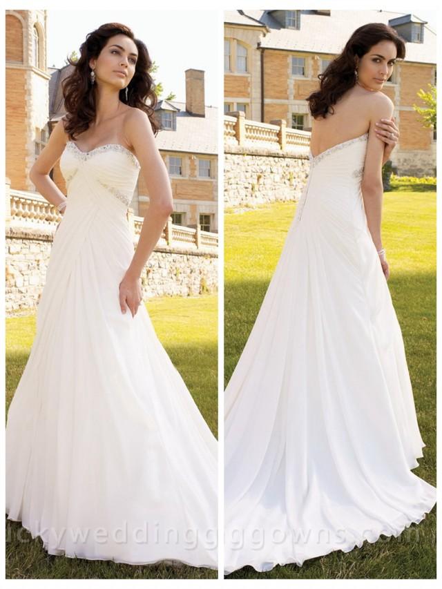 wedding photo - Timeless Sweetheart A-line Bridal Wedding Gown with Low Dipped Back