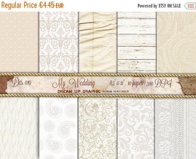 SALE WEDDING digital paper, light and romantic  for wedding invite, save the date cards, scrapbooking vintage and modern. Des. n. 019 MY Wed