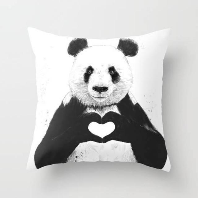 wedding photo - home decoration panda pillow