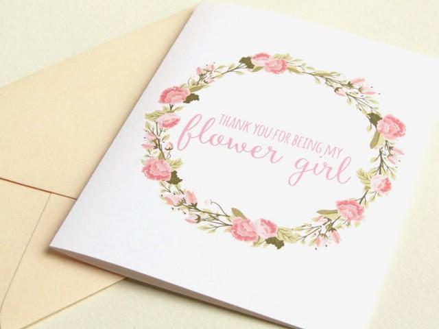 thank you for being our flower girl card