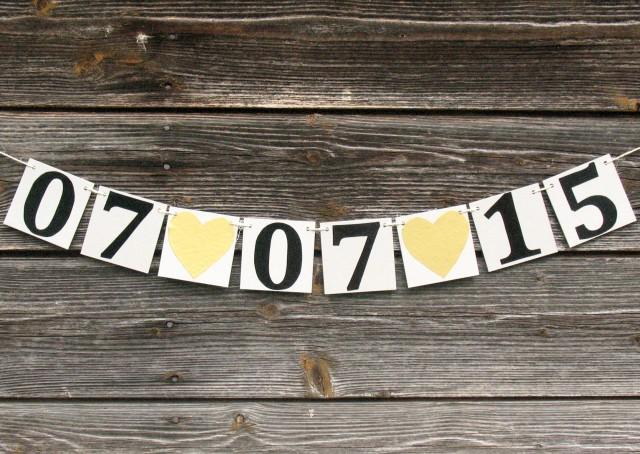 wedding photo - Personalized Wedding Banners Date Signs Sweetheart Table Banner Rustic Chic Wedding Decor Bridal shower