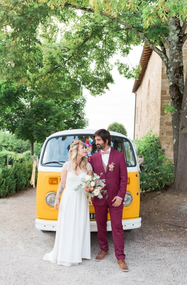 wedding photo - Bohemian French Wedding Inspired by their Childhood