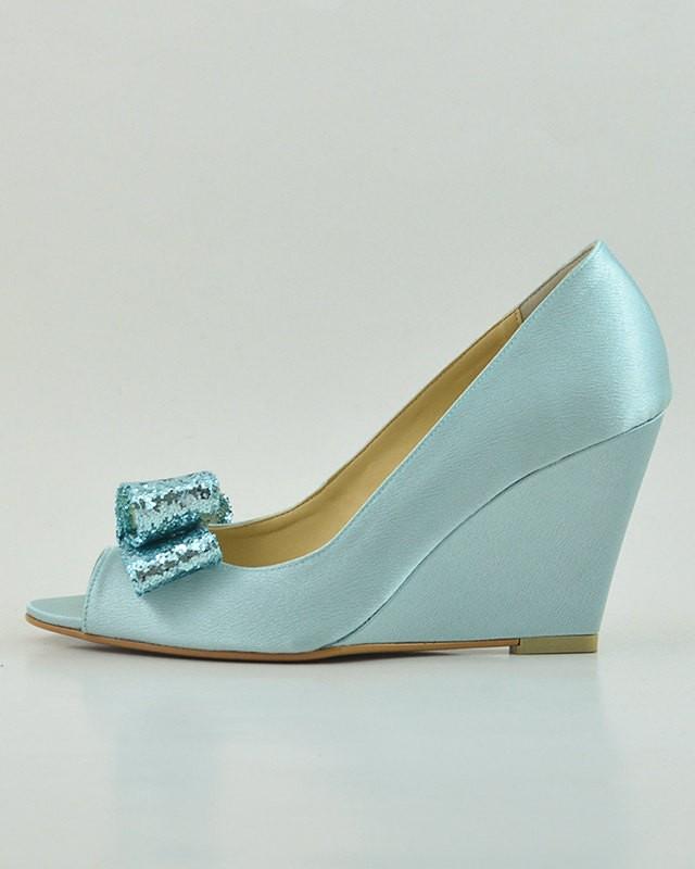 Something Blue Wedding Shoes, Blue Glitter Wedding Wedges, Light Blue Wedding Shoes, Robin Egg Blue Wedding Shoes, Something Blue Wedge Pump