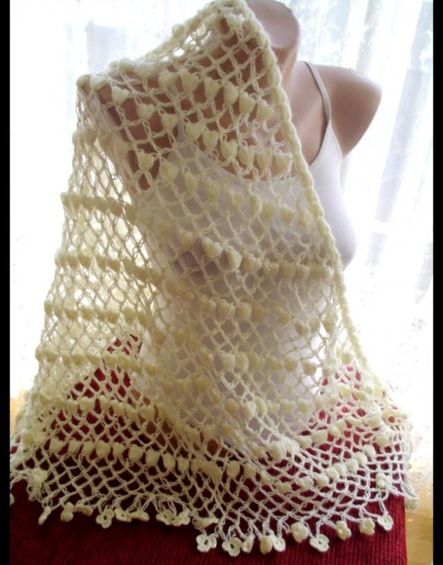 wedding photo - bridesmaid shawl Ivory silvery mohair shawl