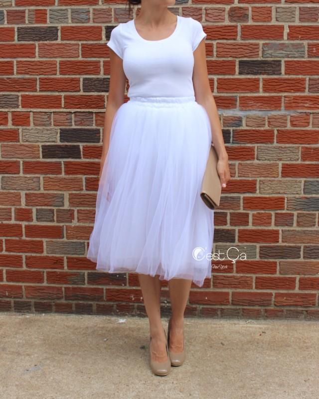 wedding photo - Claire Soft White Tulle Skirt - C'est Ça New York