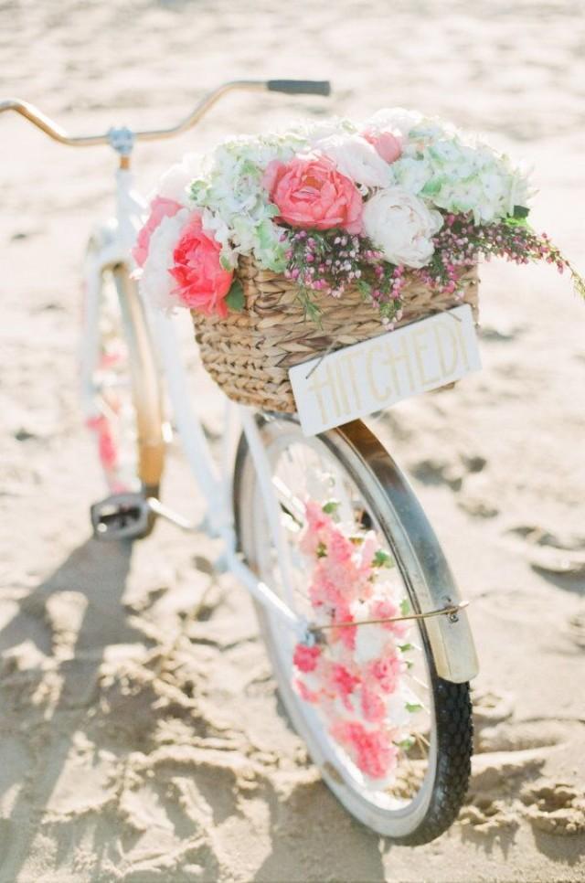 wedding photo - DIY Floral Beach Cruiser