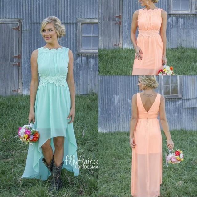 western high low dresses