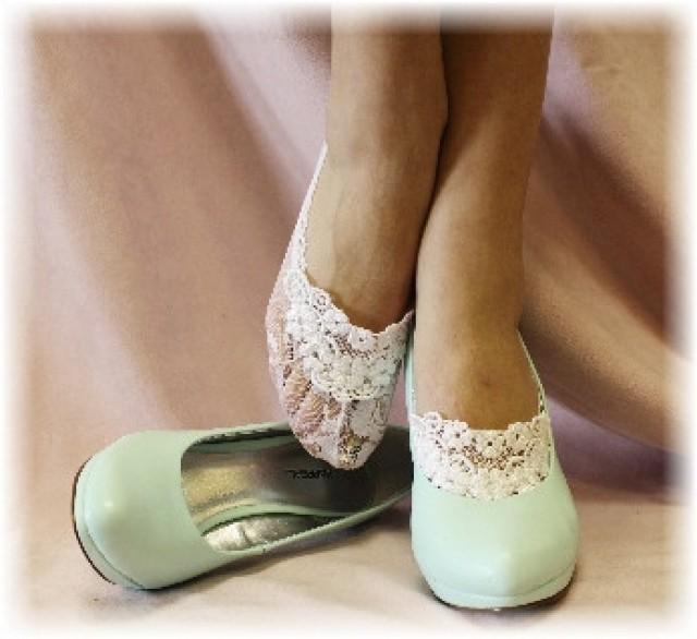 wedding photo - wedding lace socks for heels