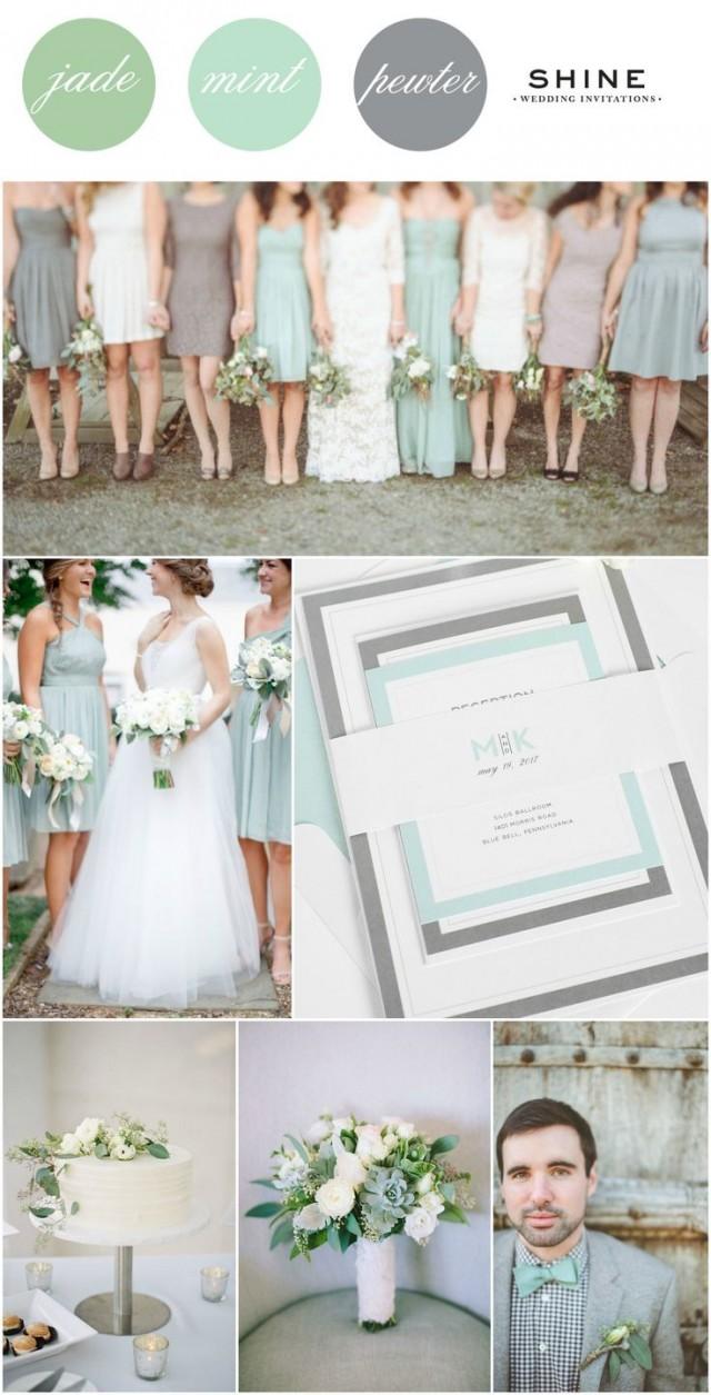 Mint   Jade   Pewter Wedding Inspiration