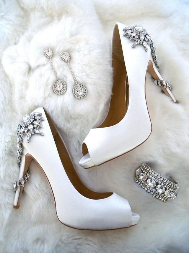 wedding photo - Badgley Mischka Royal Bridal Shoes, White