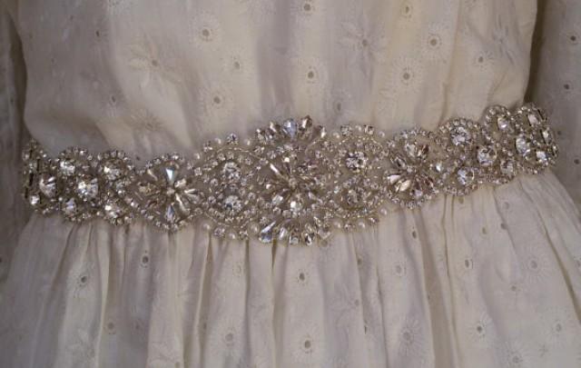 wedding photo - Wedding sash belt, Wedding accessories, Bridal sash , Sash belt, Bridal belt, Crystal bridal sash, Satin ribbon with crystal and rhinestone,