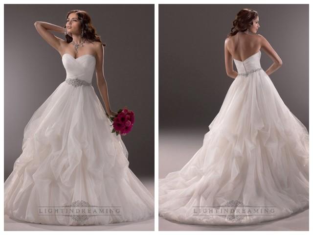 wedding photo - Criss-cross Ruched Sweetheart Ball Gown Wedding Dresses