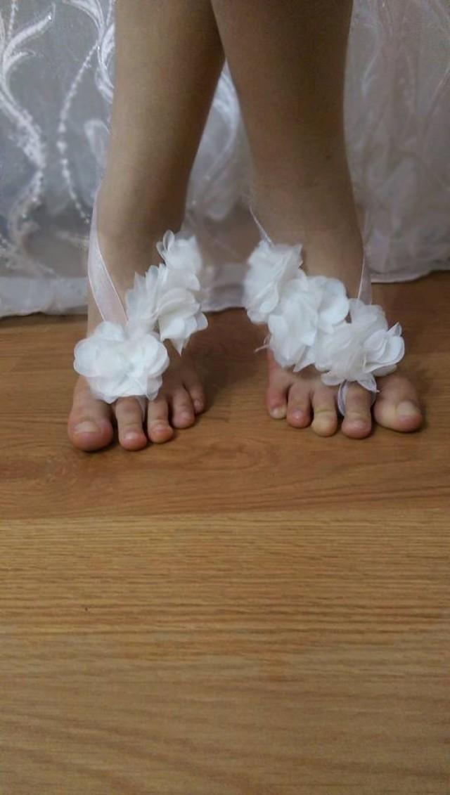 wedding photo - Bridal Barefoot Sandals,Ivory Barefoot Sandals,Bridal Foot Accessory,Bridal Jewelry, Beach Wedding Sandals, Floral Barefoot,Wedding Barefoot