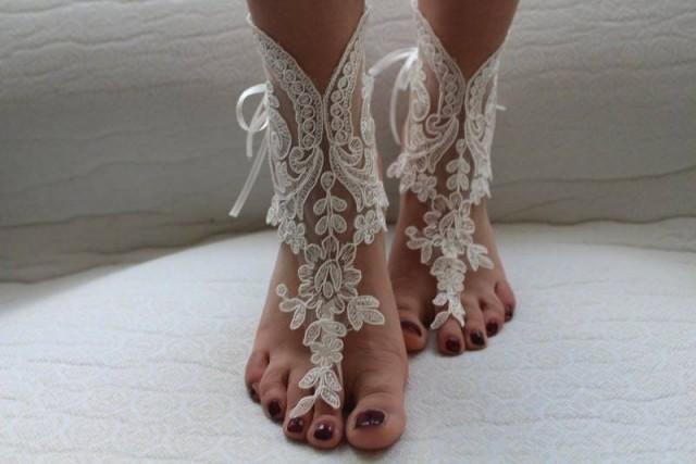 wedding photo - ivory anklet
